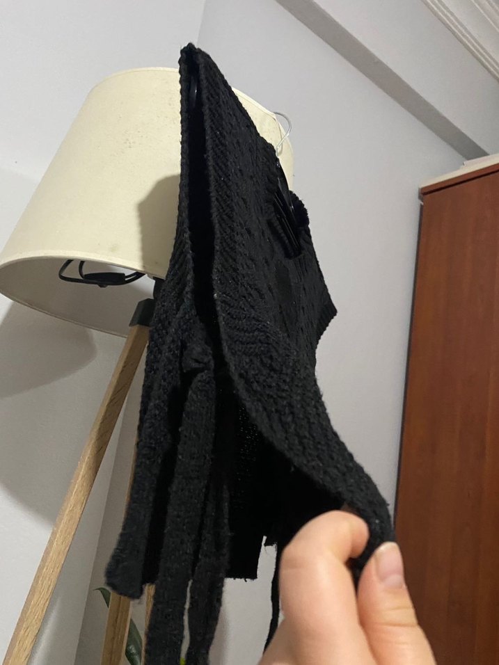 Siyah Örgü Kadın Süveter - Görsel 2