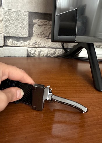 Erkek Siyah Deri Kemer - Görsel 5