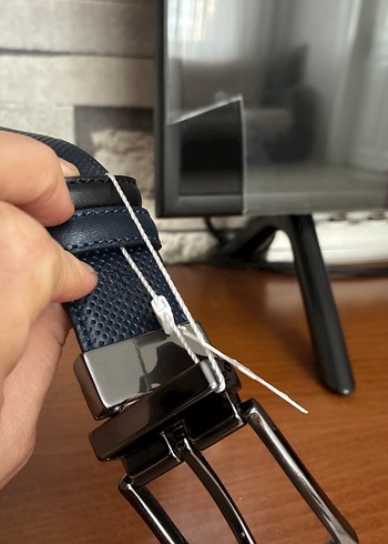 Erkek Siyah Deri Kemer - Görsel 6