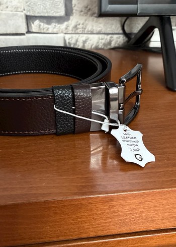 Koyu Deri Erkek Kemer - Görsel 5