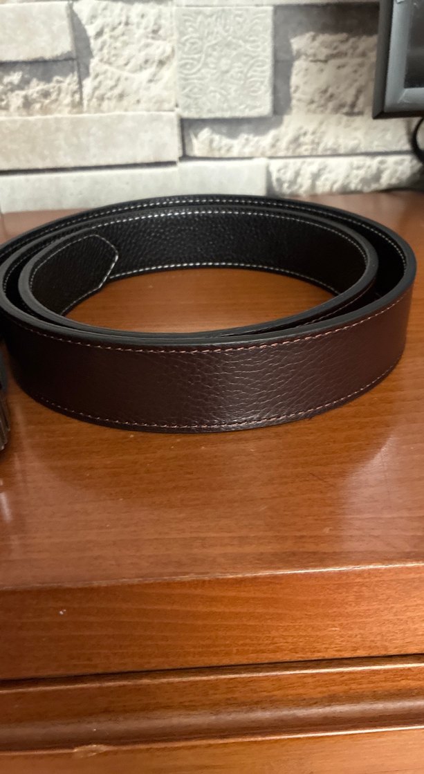 Koyu  Deri Erkek Kemer - Görsel 4