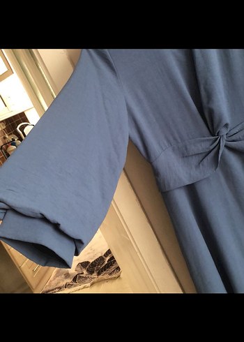 Lacivert Kadın Uzun  Elbise - Görsel 4