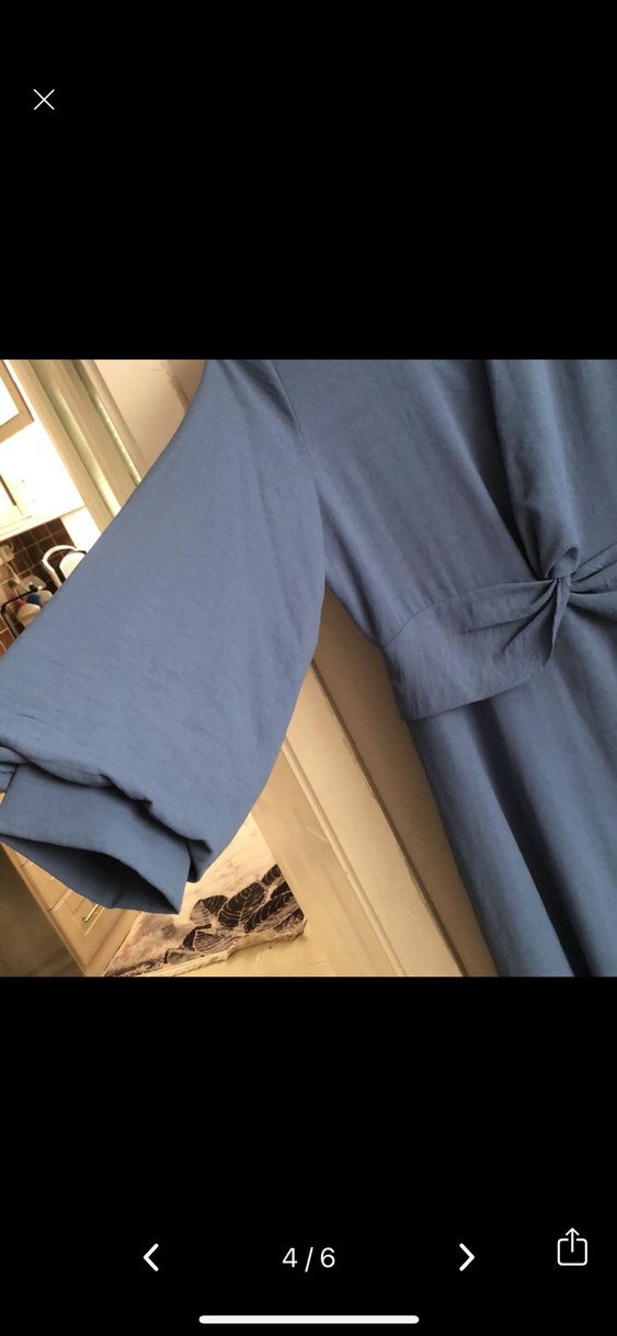 Lacivert Kadın Uzun  Elbise - Görsel 4