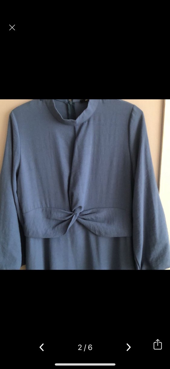 Lacivert Kadın Uzun  Elbise - Görsel 2