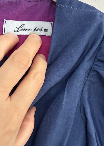 Renk Geçişli Kız Çocuk Elbisesi, Fırfırlı, Uzun Kollu - Görsel 4