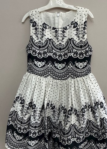 Kız Çocuk Nakışlı Dantel Detaylı Elbise - Görsel 2