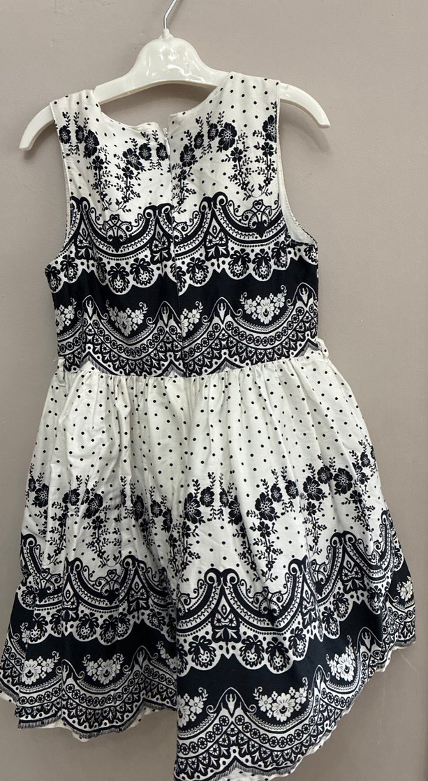 Kız Çocuk Nakışlı Dantel Detaylı Elbise - Görsel 5