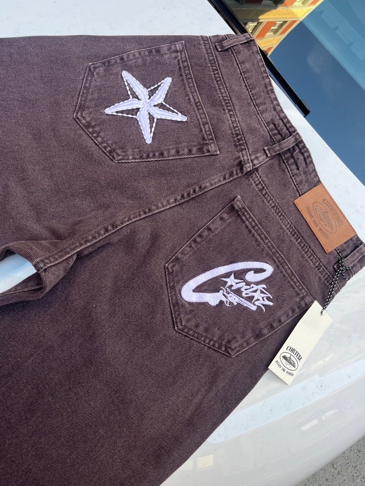 Corteız Baggy kahve Jean - Görsel 2