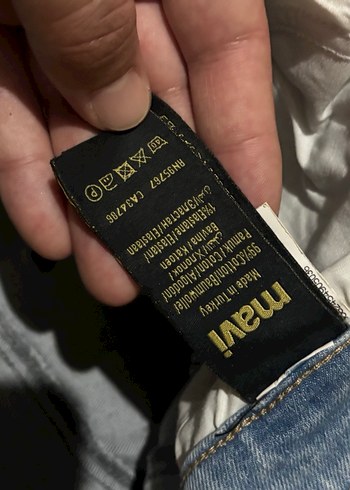 Mavi Erkek Kot Pantolon, Kemerli, Regular Fit - Görsel 4