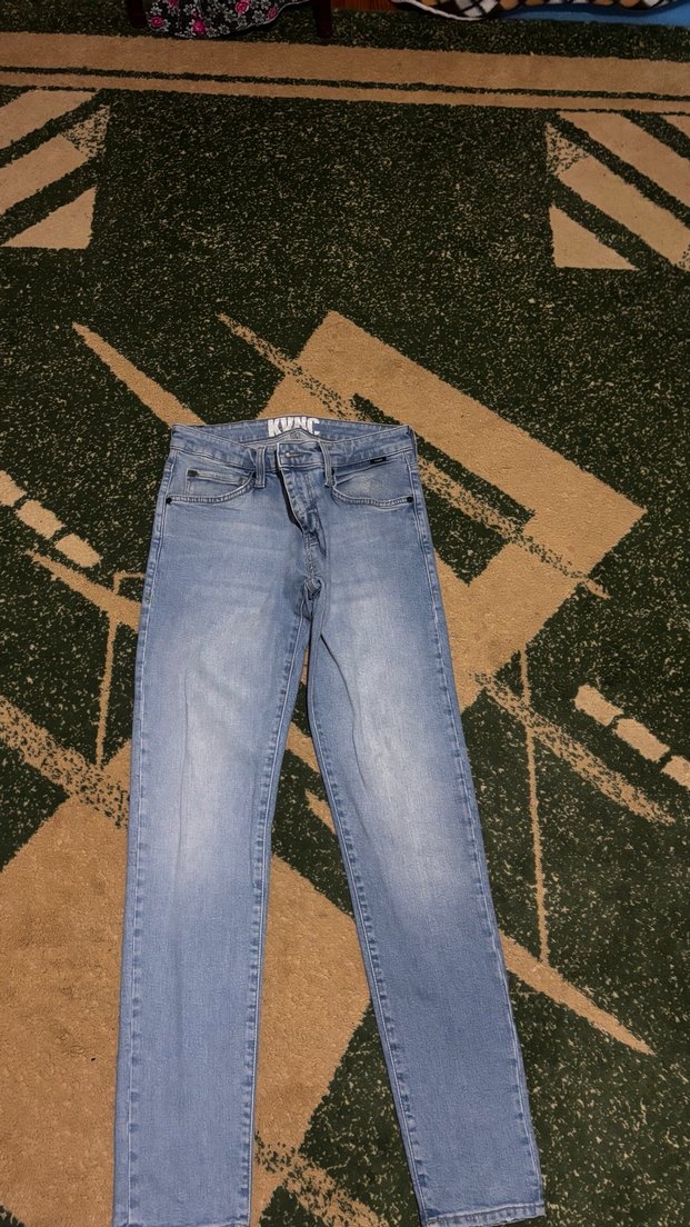 Mavi Erkek Kot Pantolon, Kemerli, Regular Fit - Görsel 2