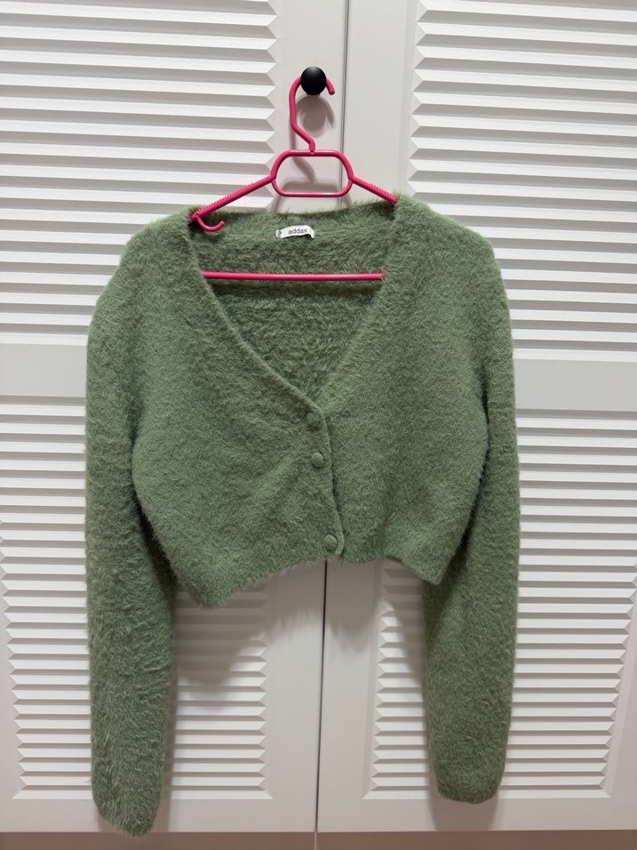 Yeşil V Yaka Triko Hırka M beden - Görsel 2