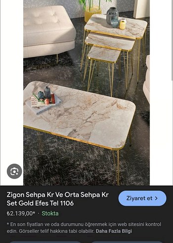 zigon sehpa ve masa takımı - Görsel 2