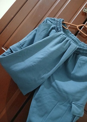 Kadın Mavi kargo Pantolon eşofman - Görsel 3