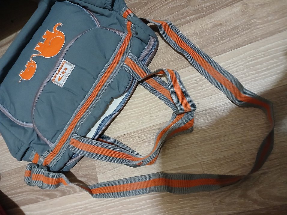 Gri Baskılı Bebek Çantası - Görsel 4