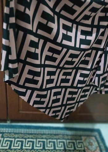 Uzun Kollu, Pileli, Desenli Tunik veya elbise - Görsel 2