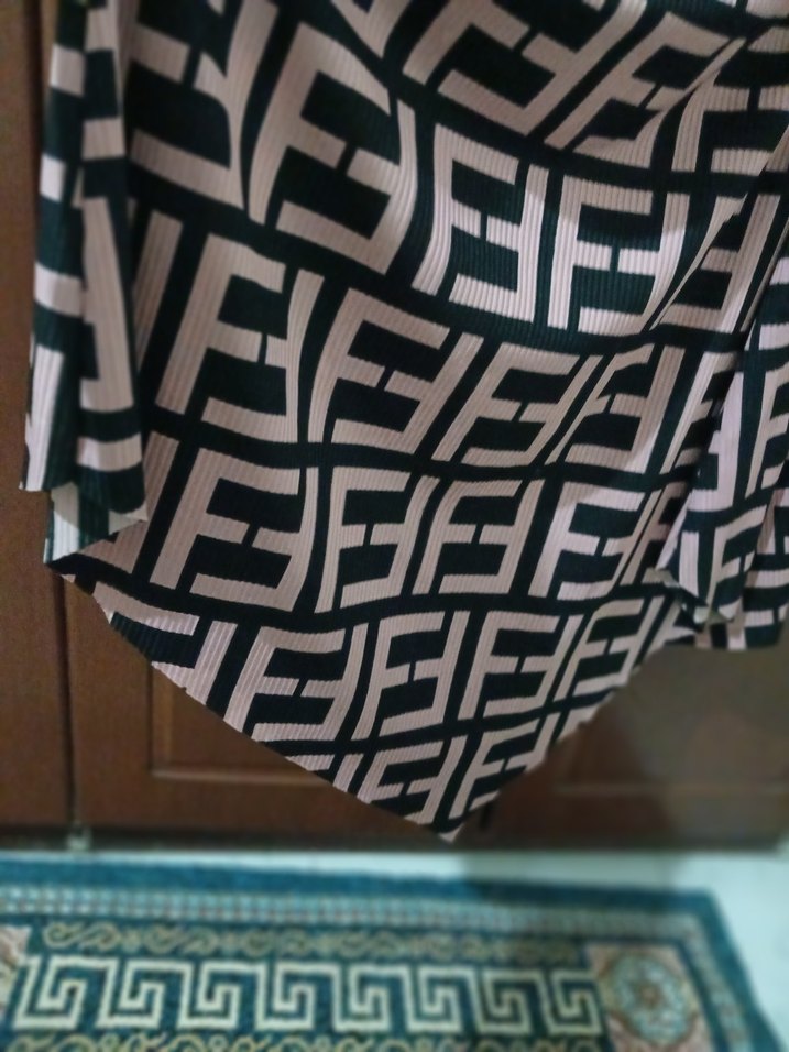 Uzun Kollu, Pileli, Desenli Tunik veya elbise - Görsel 2