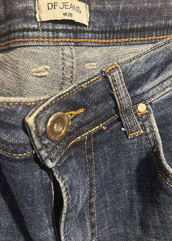 Erkek Koyu Mavi Bol Kesim Denim Şort - Görsel 4