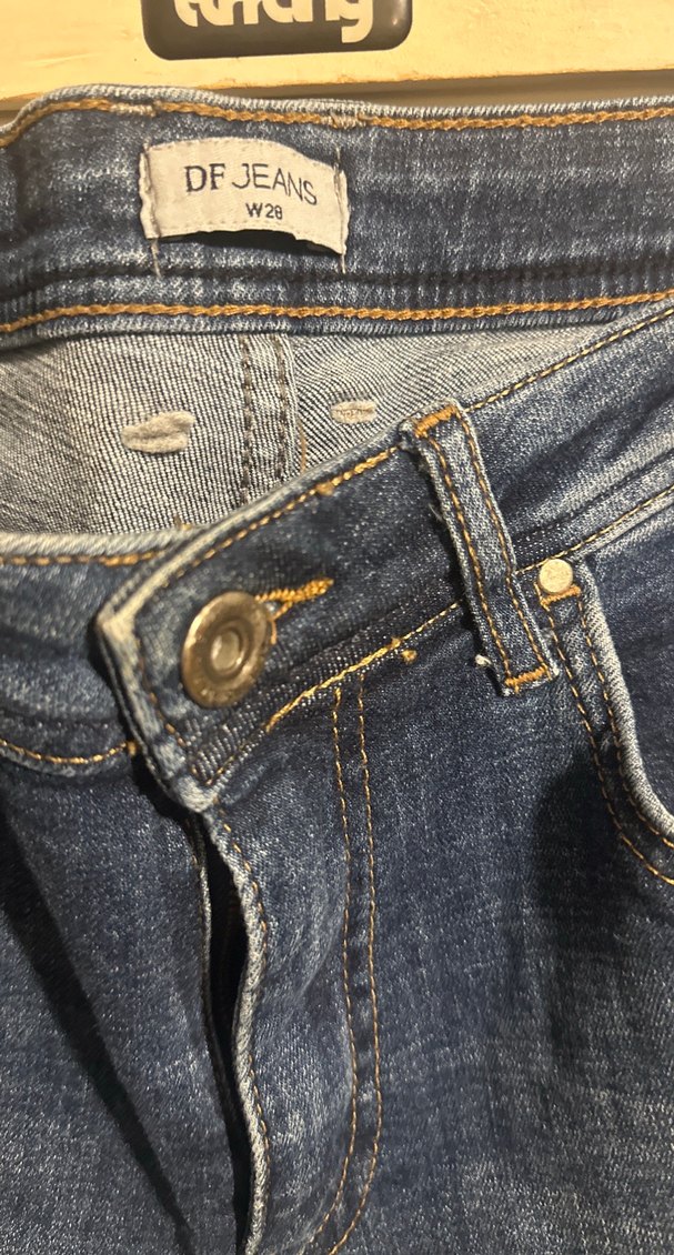 Erkek Koyu Mavi Bol Kesim Denim Şort - Görsel 4