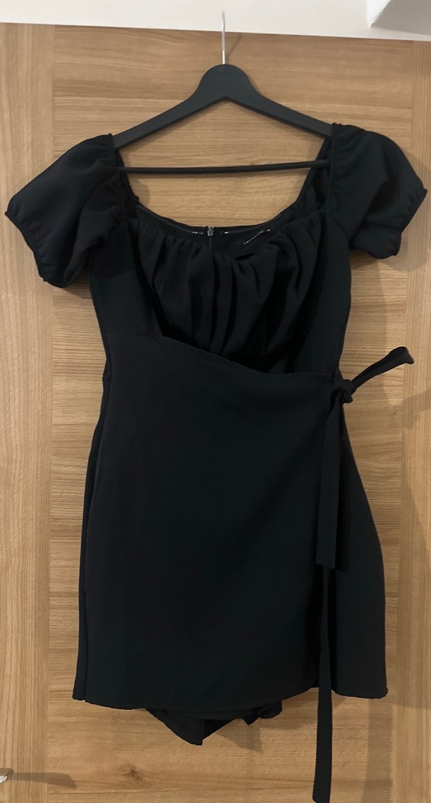 Siyah Straplez Gotik Midi Elbise - Görsel 3