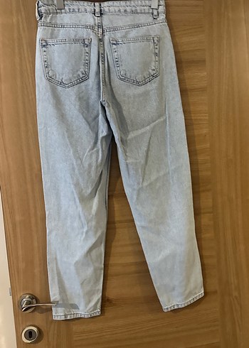 Kadın Bej Loose Fit Denim Pantolon - Görsel 3