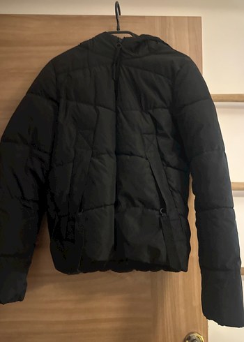 Siyah Fermuarlı Kadın Kışlık Ceket - Görsel 2