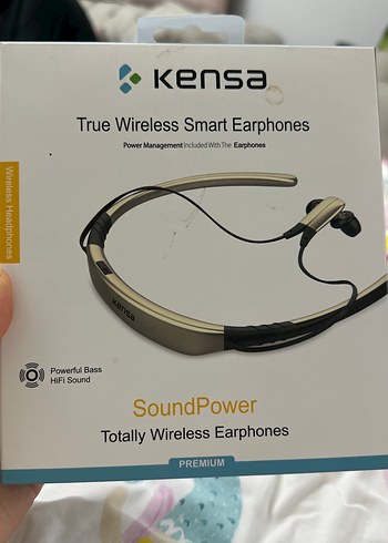 Kensa Kablosuz Akıllı Kulaklık Bej-Gri - Görsel 2