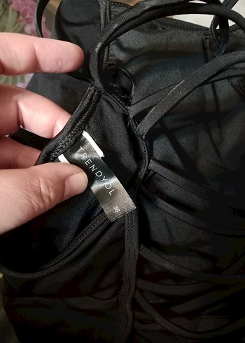 Siyah Strappy Mini Kadın Mayo - Görsel 7