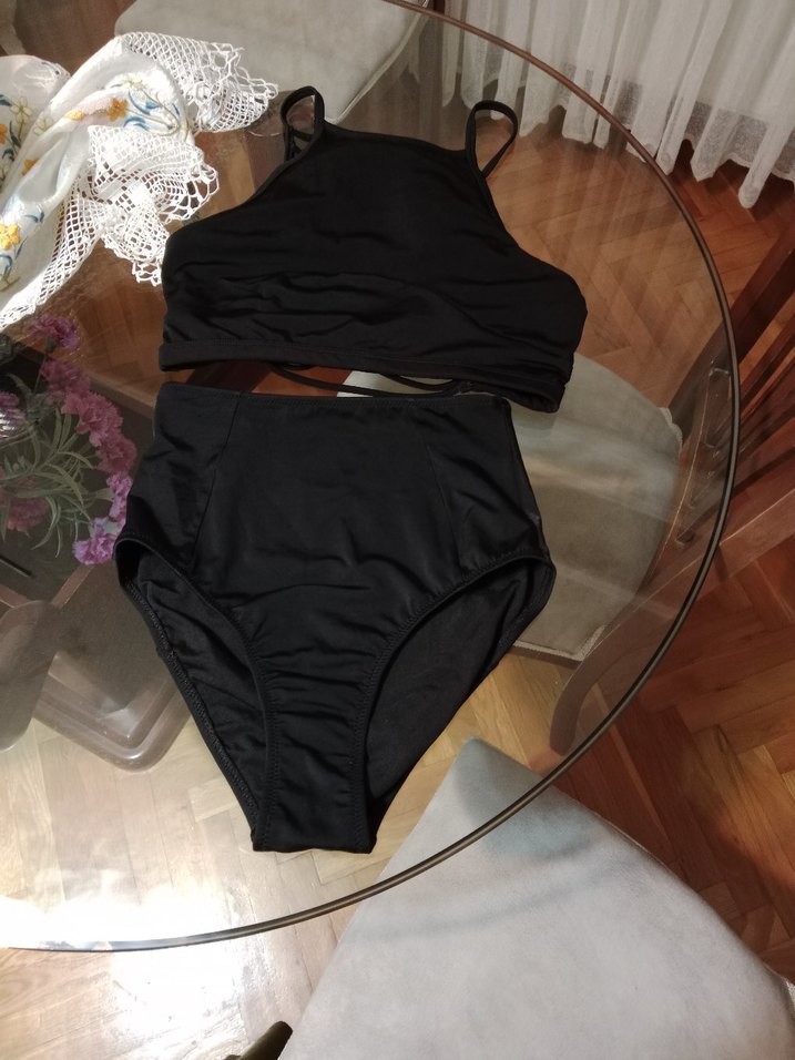 Siyah Strappy Mini Kadın Mayo - Görsel 5