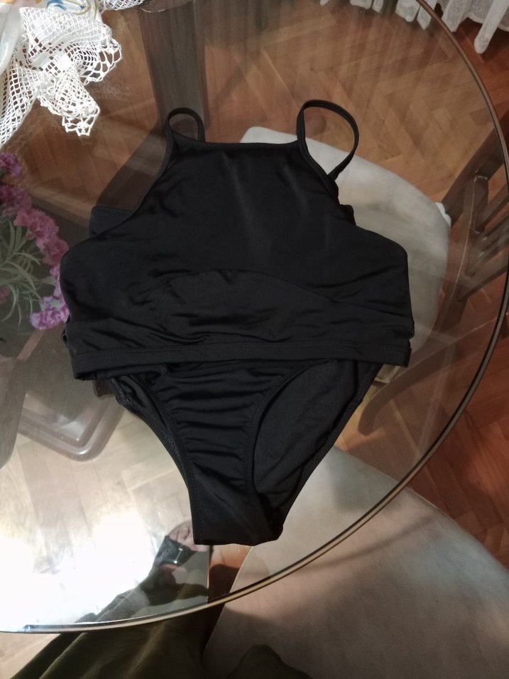 Siyah Strappy Mini Kadın Mayo - Görsel 2