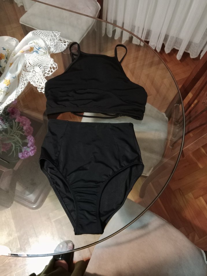 Siyah Strappy Mini Kadın Mayo - Görsel 3