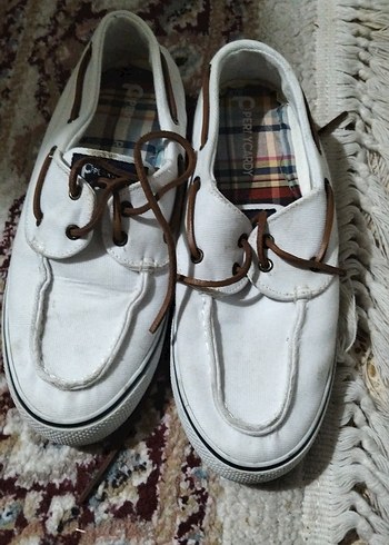 Beyaz Erkek Günlük Ayakkabı Bağcıkları - Görsel 2