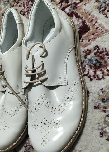 Beyaz Bağcıklı Erkek Özel Gün Ayakkabısı - Görsel 2
