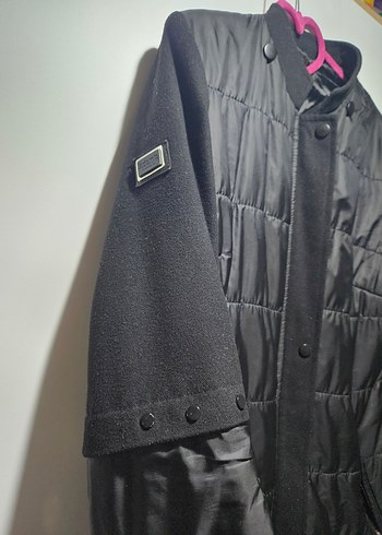 Siyah Uzun Kadın Kışlık Mont - Görsel 2