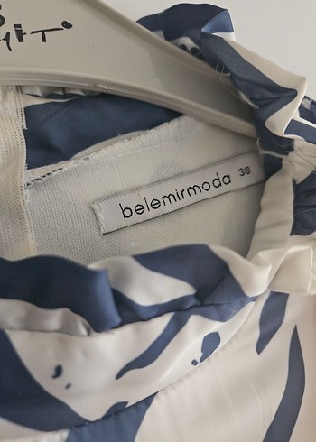 Uzun Zebra Desenli Bohem Kadın Elbise - Görsel 2