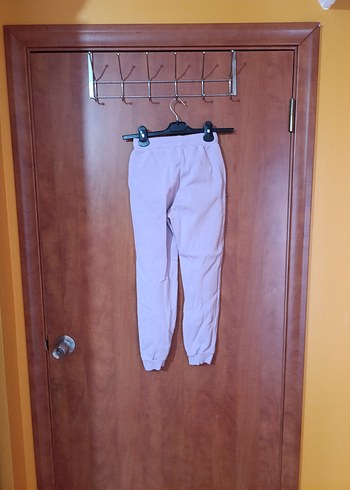 Beyaz Midi Kız Rahat Kesim Eşofman Altı - Görsel 2