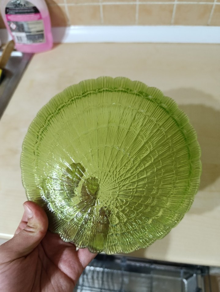 Yeşil Cam Tatlı Tabağı 2 adet - Görsel 2