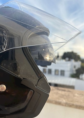 Siyah Kemerli Biker Motosiklet Kaskı - Görsel 9