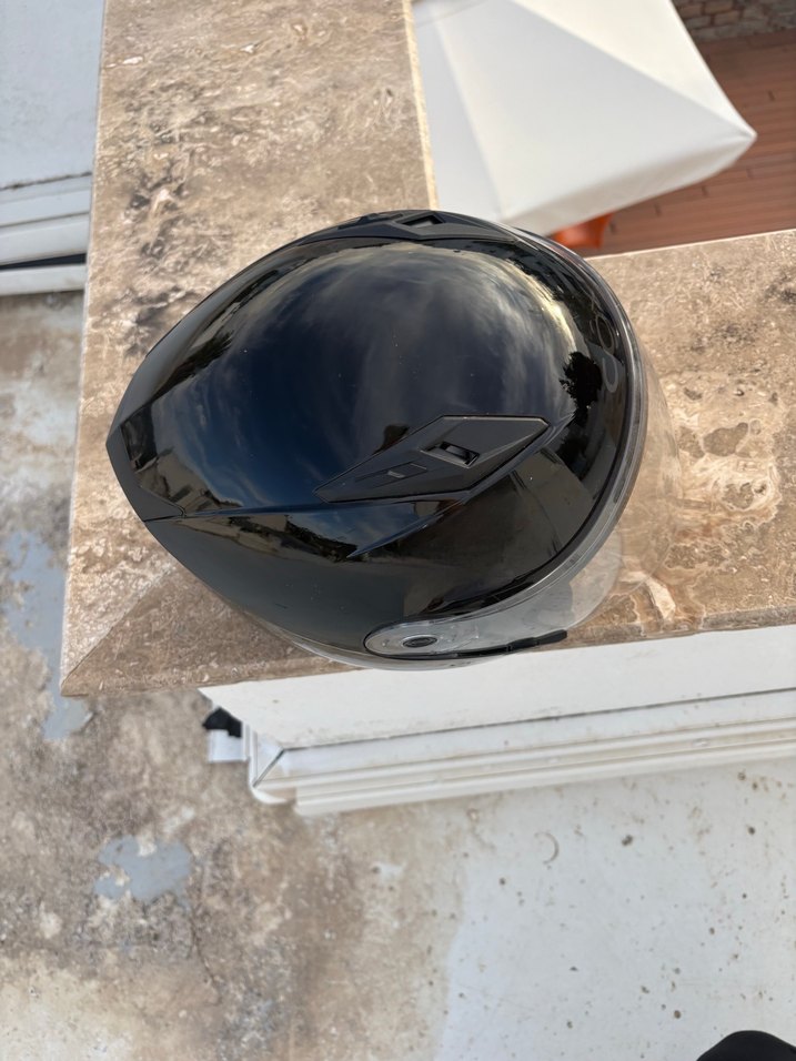 Siyah Kemerli Biker Motosiklet Kaskı - Görsel 3