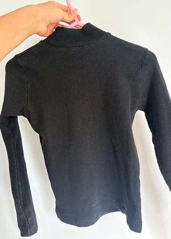 Kadın Siyah Boğazlı İnce Triko Kazak - Görsel 2