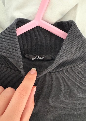 Kadın Siyah Boğazlı İnce Triko Kazak - Görsel 3