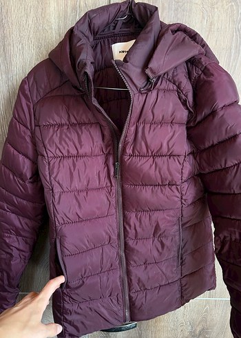 Bordo Kadın Kışlık Mont - Görsel 2