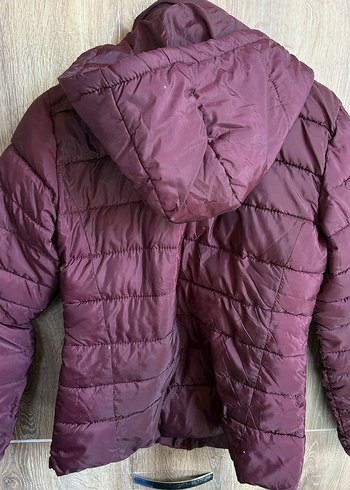 Bordo Kadın Kışlık Mont - Görsel 4