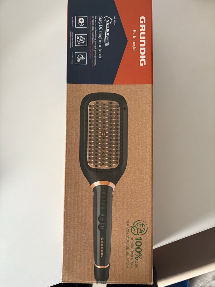 Grundig Kahverengi Saç Düzleştirici Fırça - Görsel 2