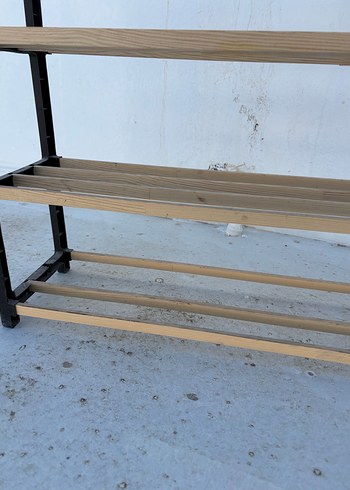 Bej ve Gri Dolap Düzenleyici Raf - Görsel 3