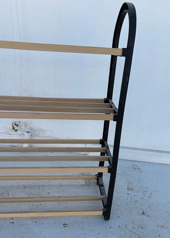 Bej ve Gri Dolap Düzenleyici Raf - Görsel 4