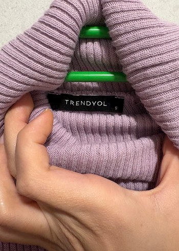 Mor Balıkçı Yaka Örgü Kadın Kazak - Görsel 3