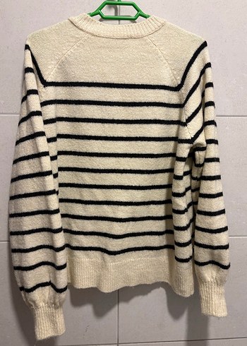 Çizgili Uzun Kollu Kadın Kazak - Görsel 3