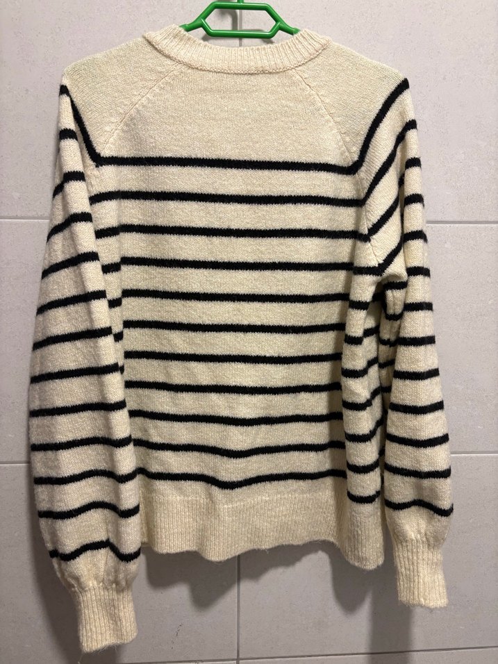 Çizgili Uzun Kollu Kadın Kazak - Görsel 3