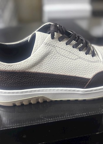 Beyaz Gri Bağcıklı Erkek Spor Ayakkabı - Görsel 5