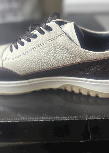 Beyaz Gri Bağcıklı Erkek Spor Ayakkabı - Görsel 6